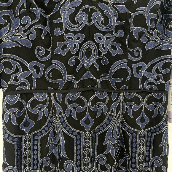 JS Collections Formal Gown Womens 6 Blue Lace Floor Length Evening Wedding - Picture 6 of 12